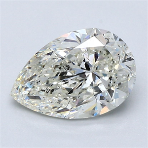 Picture of Natural Diamond 2.00 Carats, Pear with  Cut, J Color, SI2 Clarity and Certified by GIA