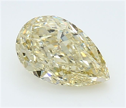 Picture of Lab Grown Diamond 1.51 Carats, Pear with  Cut, Fancy Yellow Color, VVS2 Clarity and Certified by IGI