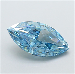 Picture of Lab Grown Diamond 3.51 Carats, Marquise with  Cut, Fancy Vivid Blue Color, VVS2 Clarity and Certified by IGI