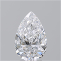 Natural Diamond 3.01 Carats, Pear with  Cut, D Color, SI1 Clarity and Certified by GIA