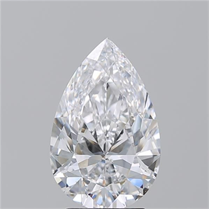 Picture of Natural Diamond 3.01 Carats, Pear with  Cut, D Color, SI1 Clarity and Certified by GIA