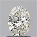 Natural Diamond 0.62 Carats, Oval with  Cut, I Color, VS2 Clarity and Certified by GIA