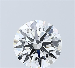 Picture of Lab Grown Diamond 2.03 Carats, Round with Ideal Cut, D Color, VVS1 Clarity and Certified by IGI
