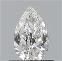 Diamante Natural 0.50 quilates, De pera , Color F, claridad VVS2 y certificado GIA