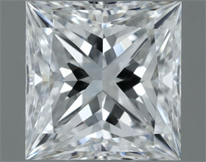 Picture of Natural Diamond 0.61 Carats, Princess with  Cut, H Color, VS1 Clarity and Certified by GIA