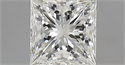Natural Diamond 0.58 Carats, Princess with  Cut, H Color, VVS1 Clarity and Certified by IGI