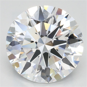 Picture of Lab Grown Diamond 3.41 Carats, Round with Ideal Cut, D Color, IF Clarity and Certified by IGI