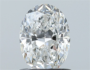 Foto Diamante Natural 0.90 quilates, Ovalado , Color F, claridad SI1 y certificado GIA de