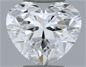 Natural Diamond 0.32 Carats, Heart with  Cut, F Color, VS1 Clarity and Certified by GIA