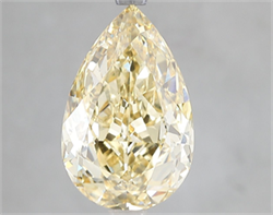 Picture of Lab Grown Diamond 4.53 Carats, Pear with  Cut, Fancy Intense Yellow Color, VVS2 Clarity and Certified by IGI