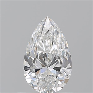 Picture of Natural Diamond 0.57 Carats, Pear with  Cut, F Color, VS2 Clarity and Certified by GIA