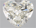 Natural Diamond 3.45 Carats, Heart with  Cut, I Color, SI1 Clarity and Certified by HRD