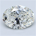 Natural Diamond 3.50 Carats, Oval with  Cut, I Color, SI1 Clarity and Certified by GIA