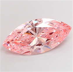 Picture of Lab Grown Diamond 4.57 Carats, Marquise with  Cut, Fancy Vivid Pink Color, VS1 Clarity and Certified by IGI