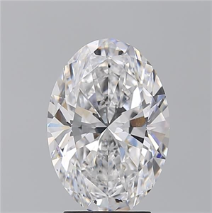 Picture of Natural Diamond 3.20 Carats, Oval with  Cut, D Color, VS2 Clarity and Certified by GIA