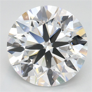 Picture of Lab Grown Diamond 4.00 Carats, Round with Ideal Cut, D Color, IF Clarity and Certified by IGI