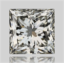 Natural Diamond 0.31 Carats, Princess with  Cut, J Color, VVS2 Clarity and Certified by GIA