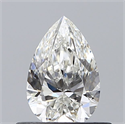 Natural Diamond 0.52 Carats, Pear with  Cut, G Color, SI1 Clarity and Certified by GIA