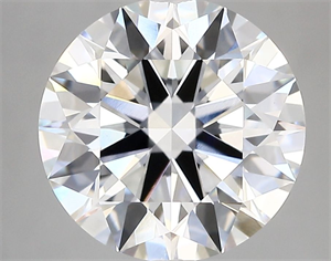 Picture of Lab Grown Diamond 4.13 Carats, Round with Excellent Cut, E Color, VVS2 Clarity and Certified by GIA