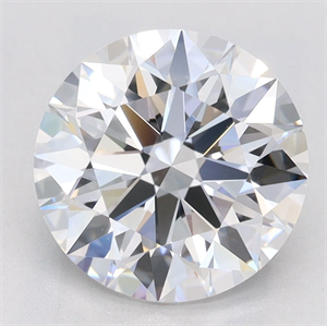Picture of Lab Grown Diamond 2.43 Carats, Round with Excellent Cut, D Color, VVS1 Clarity and Certified by GIA