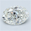 Natural Diamond 2.20 Carats, Oval with  Cut, H Color, VS1 Clarity and Certified by GIA