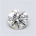 Natural Diamond 0.90 Carats, Round with Excellent Cut, H Color, SI1 Clarity and Certified by GIA
