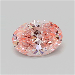 Picture of Lab Grown Diamond 2.79 Carats, Oval with  Cut, Fancy Vivid Pink Color, VS1 Clarity and Certified by IGI