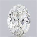 Natural Diamond 1.00 Carats, Oval with  Cut, J Color, SI1 Clarity and Certified by GIA