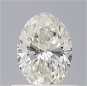 Natural Diamond 0.54 Carats, Oval with  Cut, H Color, VVS1 Clarity and Certified by IGI