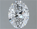 Natural Diamond 1.21 Carats, Oval with  Cut, D Color, SI2 Clarity and Certified by GIA