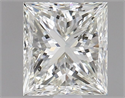 Natural Diamond 1.00 Carats, Princess with  Cut, K Color, SI1 Clarity and Certified by GIA