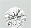 Lab Grown Diamond 1.09 Carats, Round with Ideal Cut, D Color, VVS1 Clarity and Certified by IGI