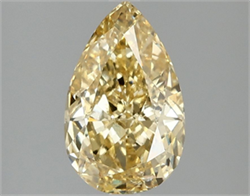 Picture of Lab Grown Diamond 2.01 Carats, Pear with  Cut, Fancy Intense Yellow Color, VS1 Clarity and Certified by IGI