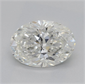 Natural Diamond 1.30 Carats, Oval with  Cut, H Color, SI1 Clarity and Certified by GIA