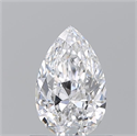 Natural Diamond 0.73 Carats, Pear with  Cut, D Color, VVS2 Clarity and Certified by GIA