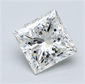 Natural Diamond 3.52 Carats, Princess with  Cut, I Color, VS2 Clarity and Certified by GIA