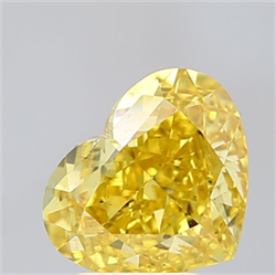 Picture of Lab Grown Diamond 4.02 Carats, Oval with  Cut, Fancy Vivid Yellow Color, VS1 Clarity and Certified by IGI