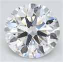 Lab Grown Diamond 3.42 Carats, Round with Ideal Cut, D Color, VVS1 Clarity and Certified by IGI