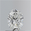 Natural Diamond 0.51 Carats, Oval with  Cut, F Color, VS1 Clarity and Certified by GIA