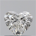 Natural Diamond 0.50 Carats, Heart with  Cut, I Color, VS2 Clarity and Certified by GIA