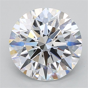 Picture of Lab Grown Diamond 3.21 Carats, Round with Excellent Cut, D Color, VVS1 Clarity and Certified by GIA
