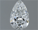 Diamante Natural 0.50 quilates, De pera , Color F, claridad SI1 y certificado GIA