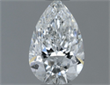 Diamante Natural 0.50 quilates, De pera , Color F, claridad SI1 y certificado GIA
