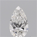 Natural Diamond 0.50 Carats, Pear with  Cut, E Color, VVS1 Clarity and Certified by GIA
