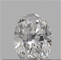 Natural Diamond 0.16 Carats, Oval with  Cut, E Color, SI1 Clarity and Certified by IGI