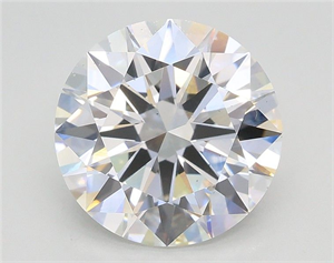 Picture of Lab Grown Diamond 3.06 Carats, Round with Excellent Cut, E Color, VS2 Clarity and Certified by IGI