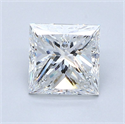Natural Diamond 1.51 Carats, Princess with  Cut, F Color, VVS2 Clarity and Certified by GIA