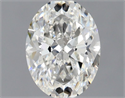 Natural Diamond 0.70 Carats, Oval with  Cut, F Color, VVS2 Clarity and Certified by GIA