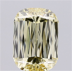 Picture of Lab Grown Diamond 4.50 Carats, CUSHION MODIFIED with  Cut, Fancy Yellow Color, VS1 Clarity and Certified by IGI