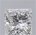 Diamante Natural 1.60 quilates, Princesa , Color F, claridad VS1 y certificado GIA